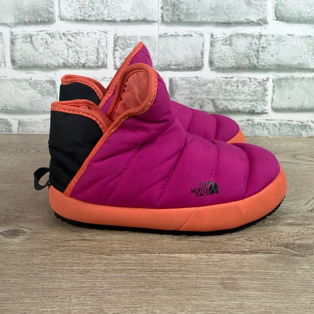 The North Face ThermoBall Traction Bootie Purple Orange Kids Size 1